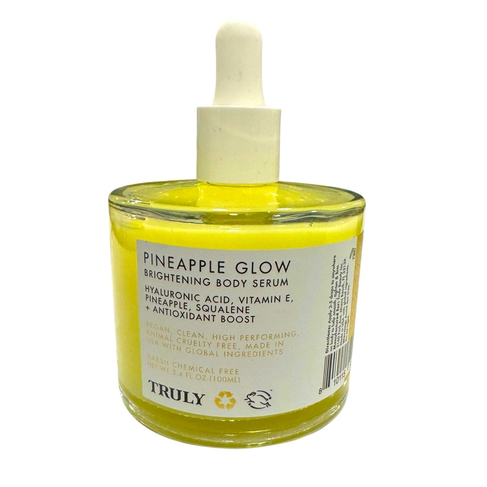 Truly Pineapple Glow Brightening Facial Serum Vegan, 3.4 Oz.